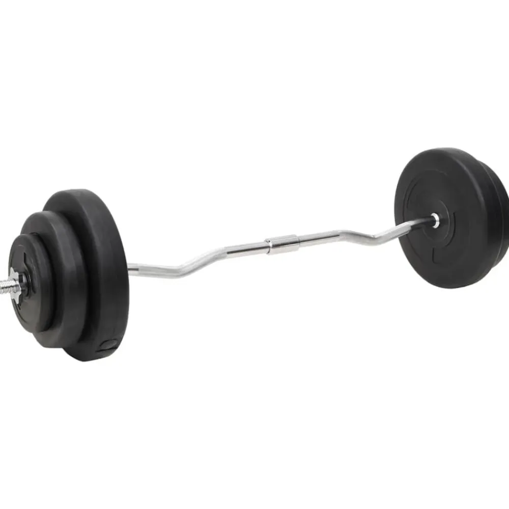 vidaXL Juego de barras y mancuernas con discos 60 kg New