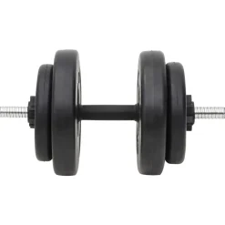vidaXL Juego de barras y mancuernas con discos 60 kg New