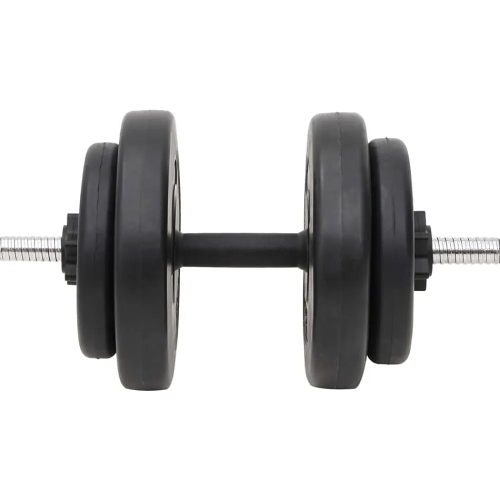 vidaXL Juego de barras y mancuernas con discos 60 kg New