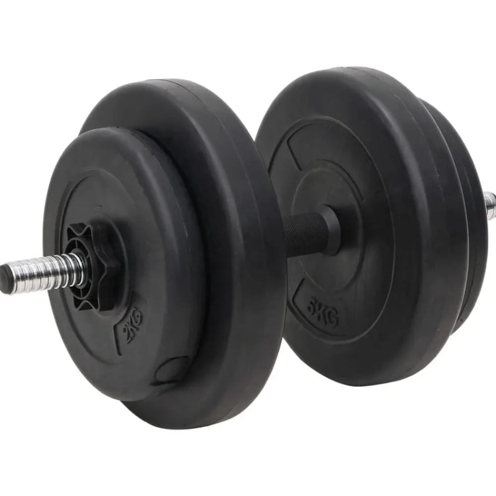 vidaXL Juego de barras y mancuernas con discos 60 kg New
