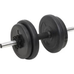 vidaXL Juego de barras y mancuernas con discos 60 kg New