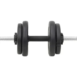 vidaXL Juego de barras y mancuernas con discos 60 kg New
