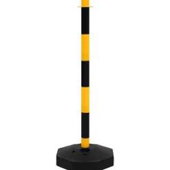 vidaXL Juego de barrera con postes y cadena plástico 10 m Amarillo Outlet