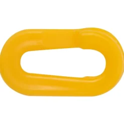 vidaXL Juego de barrera con postes y cadena plástico 10 m Amarillo Outlet