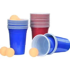 vidaXL Arte Y Ocio-Juego de Beer Pong plástico 0,5 L
