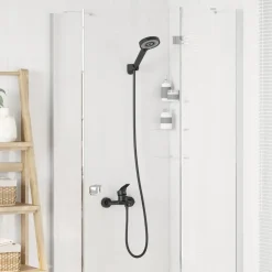 vidaXL Juego de Cabezal de Ducha G 1 / 2 pulgadas Negro Outlet