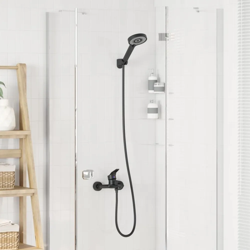 vidaXL Juego de Cabezal de Ducha G 1 / 2 pulgadas Negro Outlet