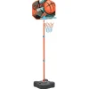 vidaXL Juguetes-Juego de canasta de baloncesto portátil ajustable 109-141 cm