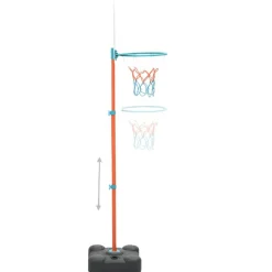 vidaXL Juguetes-Juego de canasta de baloncesto portátil ajustable 109-141 cm