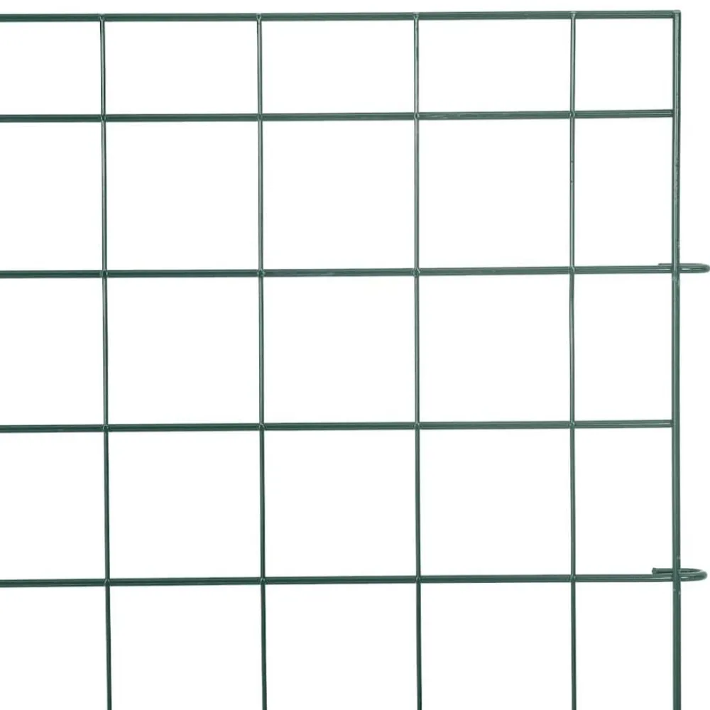 vidaXL Vallas De Jardín-Juego de Cercas para Estanque 5 pcs Verde 100 x 50 cm Acero