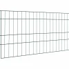 vidaXL Vallas De Jardín-Juego de Cercas para Estanque 5 pcs Verde 100 x 50 cm Acero