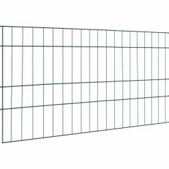 vidaXL Vallas De Jardín-Juego de Cercas para Estanque 5 pcs Verde 100 x 50 cm Acero