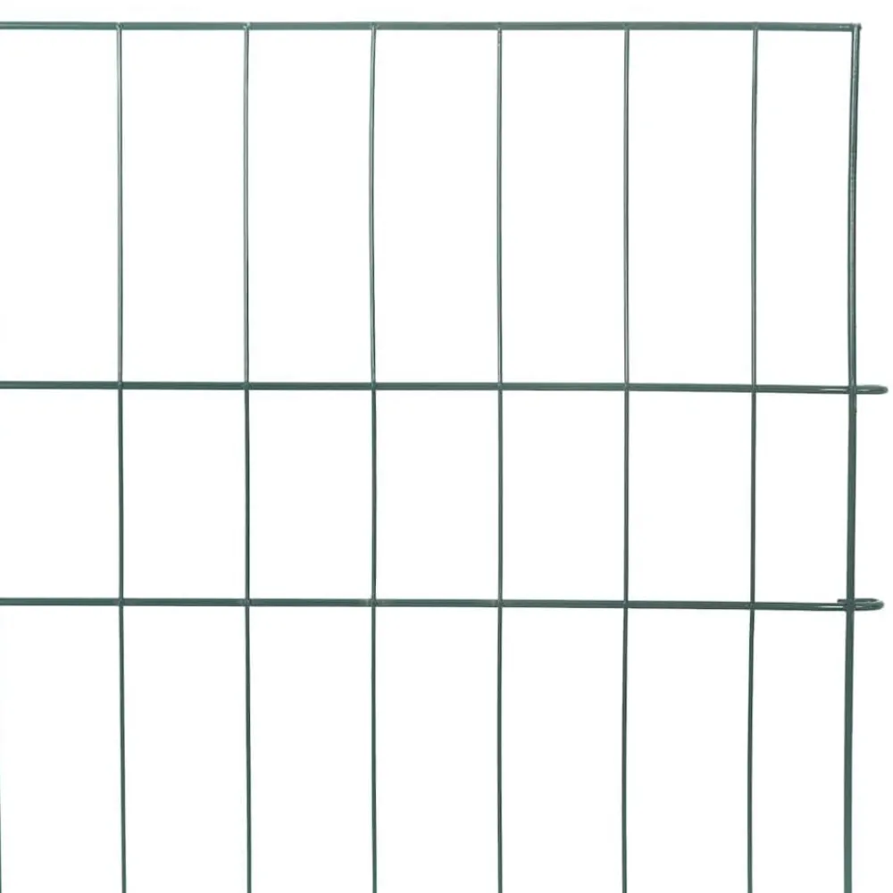 vidaXL Vallas De Jardín-Juego de Cercas para Estanque 5 pcs Verde 100 x 50 cm Acero