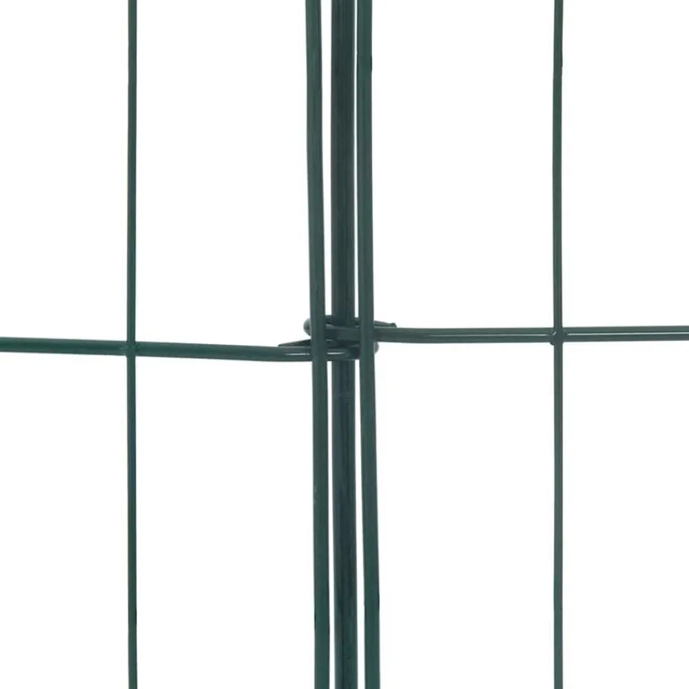 vidaXL Vallas De Jardín-Juego de Cercas para Estanque 5 pcs Verde 100 x 50 cm Acero
