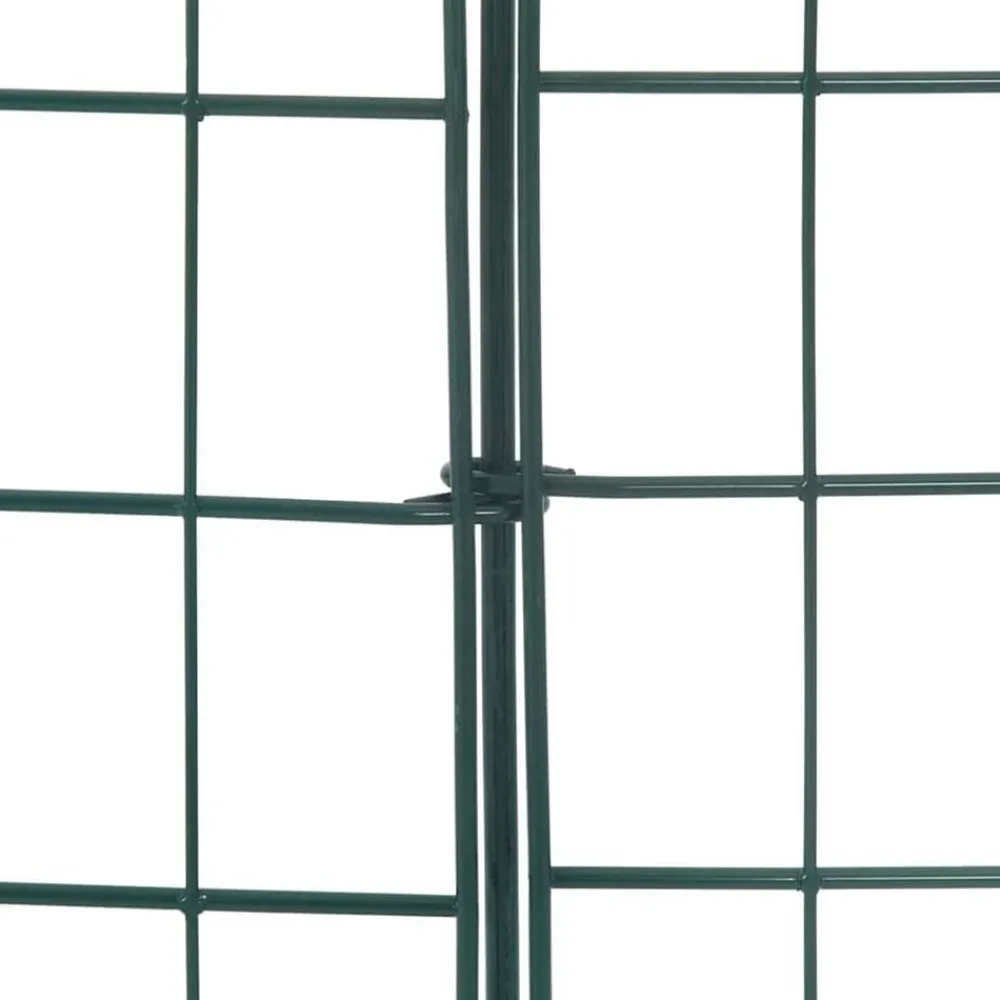 vidaXL Vallas De Jardín-Juego de Cercas para Estanque 5 pcs Verde 100 x 50 cm Acero