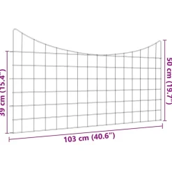 vidaXL Vallas De Jardín-Juego de Cercas para Estanque 5 pcs Verde 100 x 50 cm Acero
