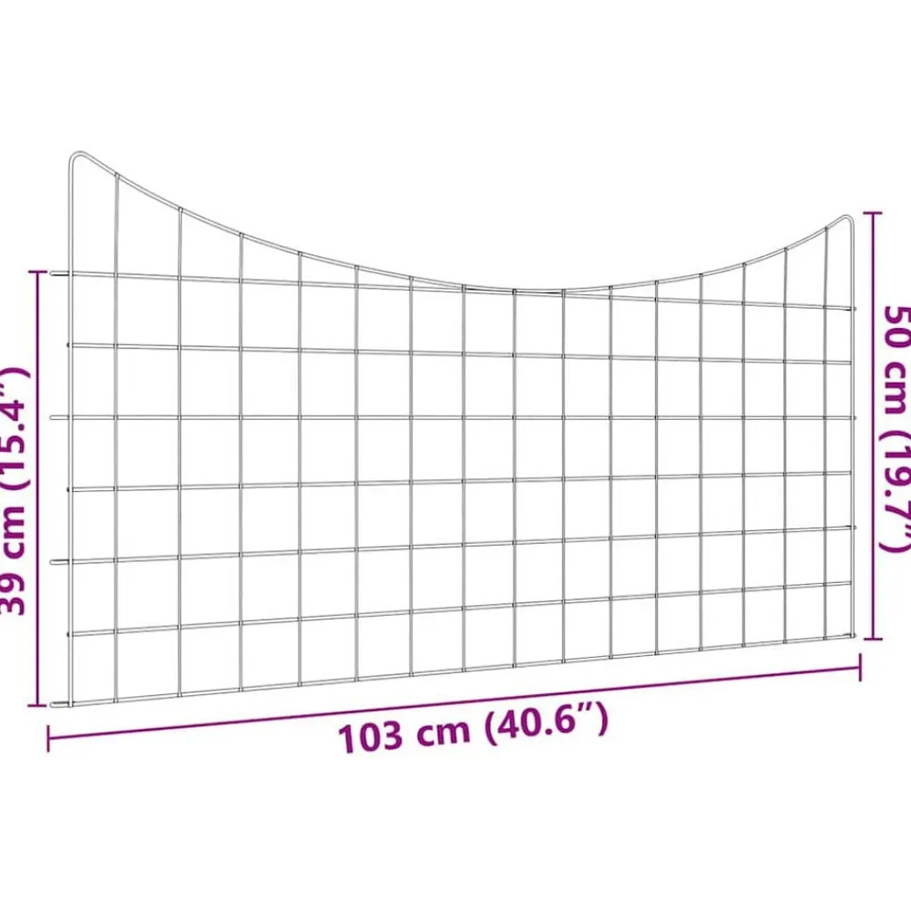 vidaXL Vallas De Jardín-Juego de Cercas para Estanque 5 pcs Verde 100 x 50 cm Acero