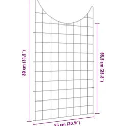vidaXL Juego de Cercas para Estanque 8 pcs Verde 50 x 80 cm Acero Outlet