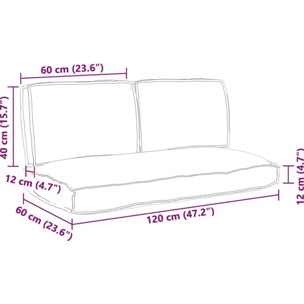 vidaXL Decoración-Juego de Cojines 3 pcs Tela Oxford