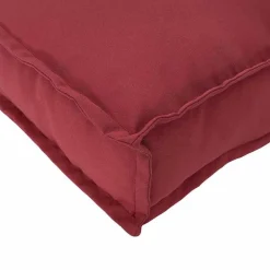 vidaXL Decoración-Juego de Cojines 3 pcs Rojo vino Tela Oxford