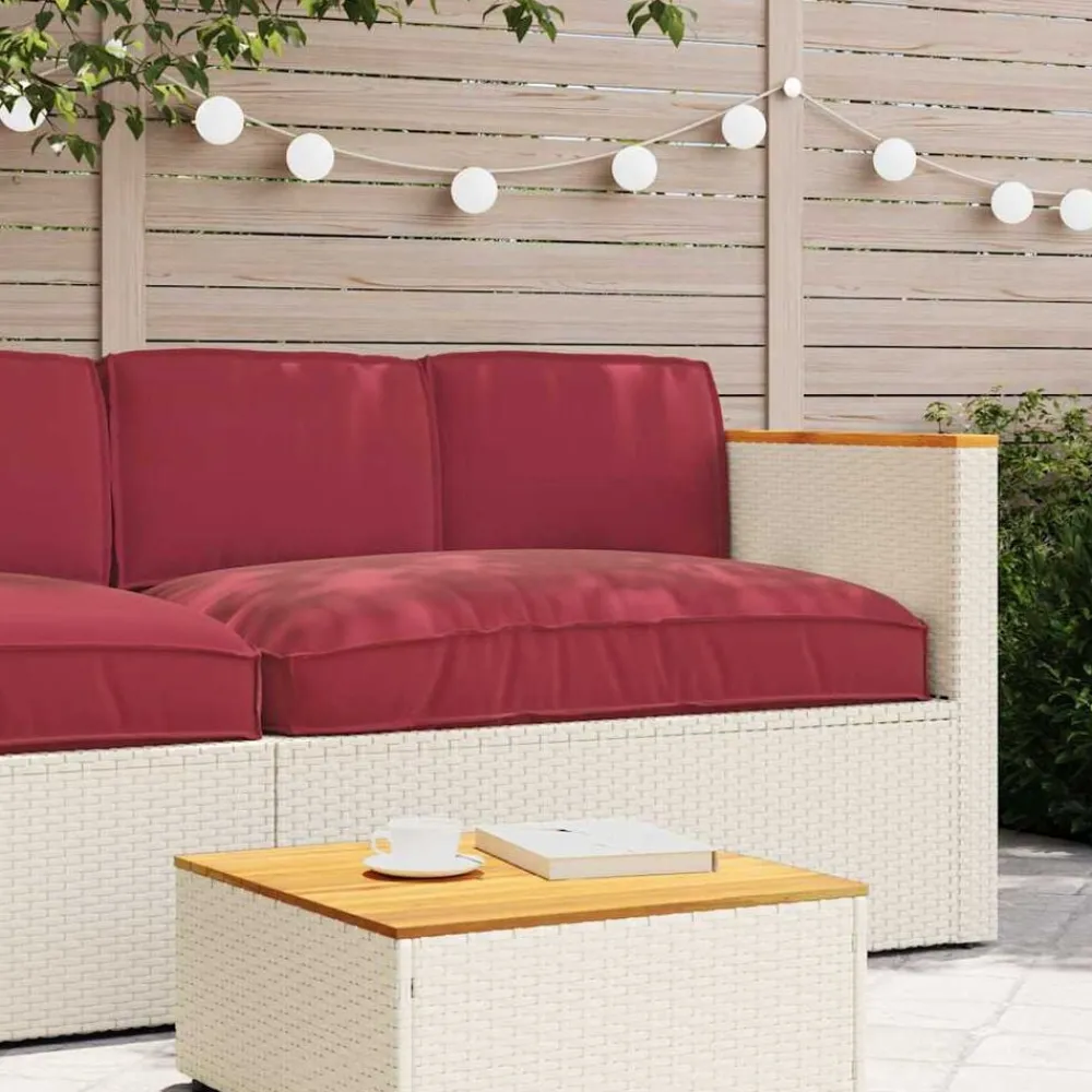 vidaXL Decoración-Juego de Cojines 3 pcs Rojo vino Tela Oxford