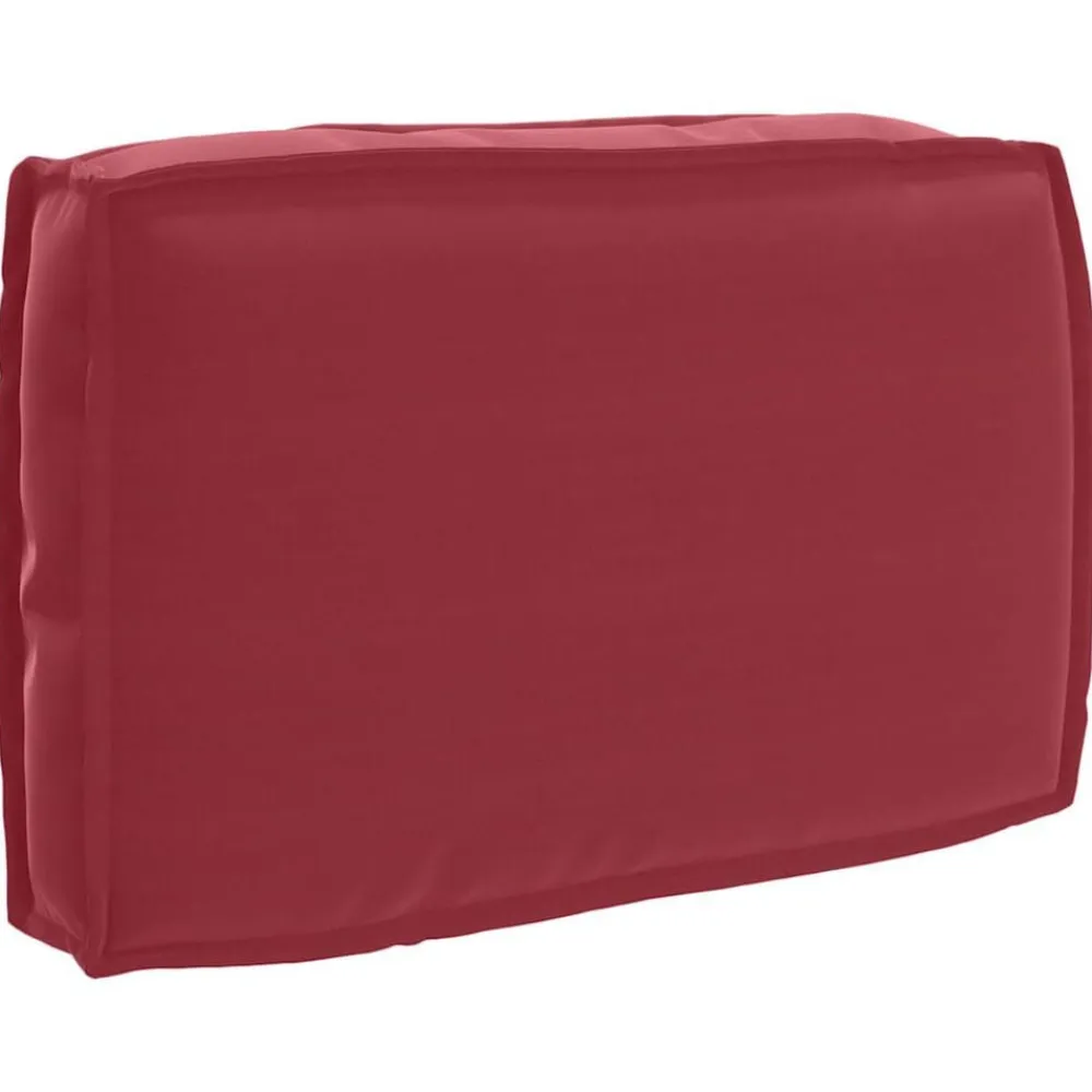vidaXL Decoración-Juego de Cojines 3 pcs Rojo vino Tela Oxford