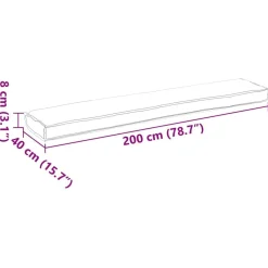 vidaXL Decoración-Juego de Cojines para Palets 2 pcs 200 x 40 x 8 cm