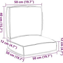 vidaXL Decoración-Juego de Cojines para Palets 2 pcs Tela Oxford