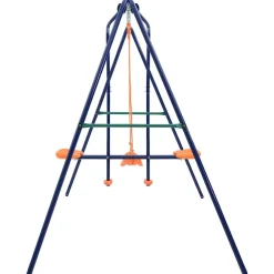 vidaXL Juego de columpios con 3 asientos acero Outlet