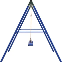 vidaXL Juego de columpios de exterior con dos columpios Azul Clearance
