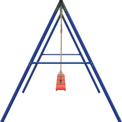 vidaXL Juego de columpios de exterior con 4 columpios Rojo Hot