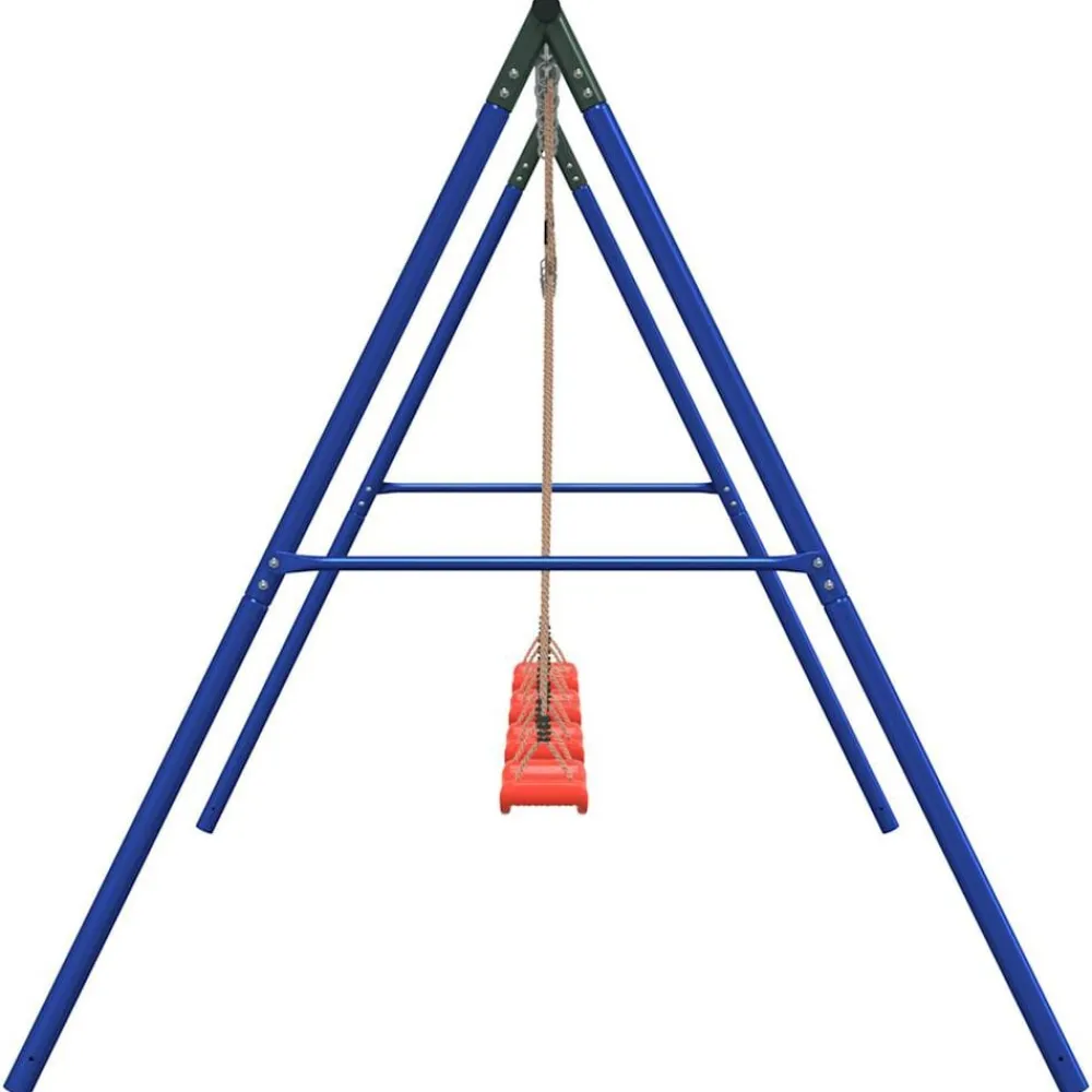 vidaXL Juego de columpios de exterior con 4 columpios Rojo Hot