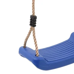vidaXL Juego de columpios con columpios, escalera y cuerda de discos Azul Sale