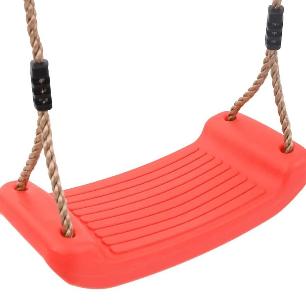 vidaXL Juego de columpios de exterior con 3 columpios Rojo Discount