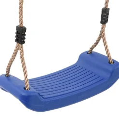 vidaXL Juego de columpios de exterior con columpio y cuerda de discos Azul Discount