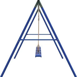 vidaXL Juego de columpios de exterior con 4 columpios Azul Discount