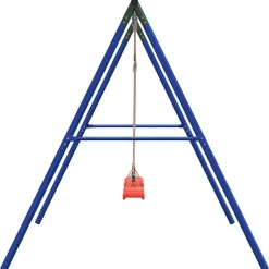 vidaXL Juego de columpios de exterior con dos columpios Rojo Best