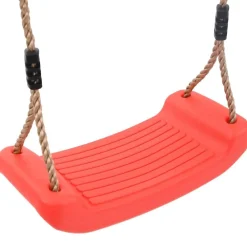 vidaXL Juego de columpios de exterior con dos columpios Rojo Best