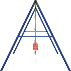 vidaXL Juego de columpios de exterior con columpios y escalera Rojo Outlet
