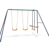 vidaXL Juego de columpios con 4 asientos naranja Hot