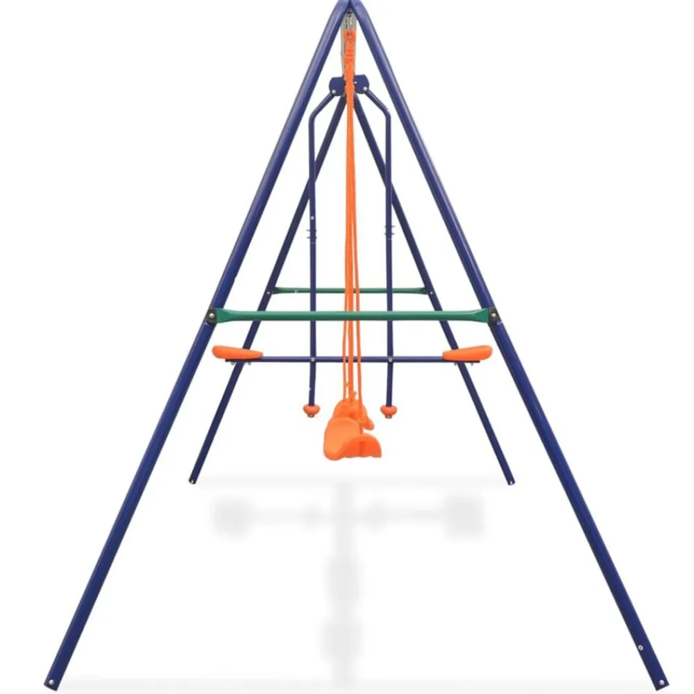 vidaXL Juego de columpios con 4 asientos naranja Hot