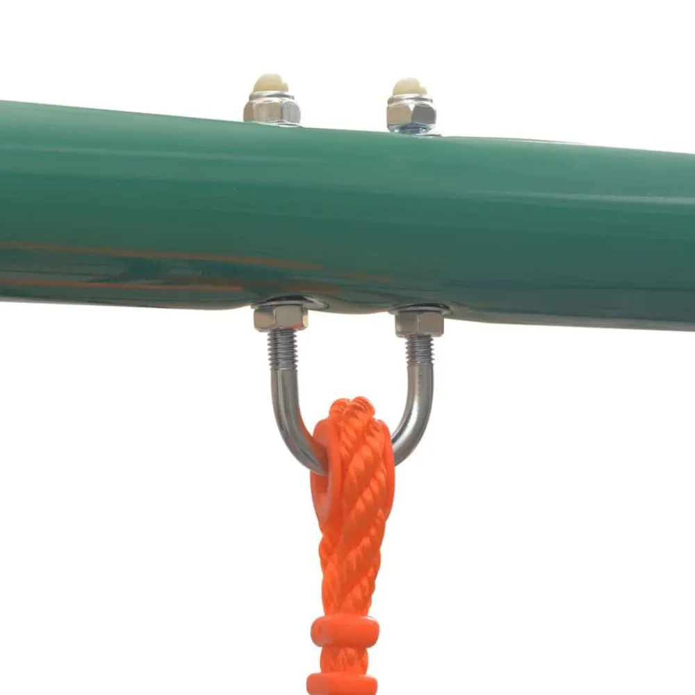 vidaXL Juego de columpios con 4 asientos naranja Hot