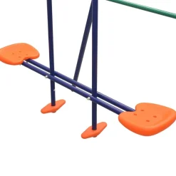 vidaXL Juego de columpios con 4 asientos naranja Hot
