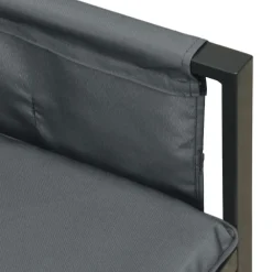 vidaXL Muebles De Jardín-Juego de comedor de jardín 2 piezas acero gris antracita