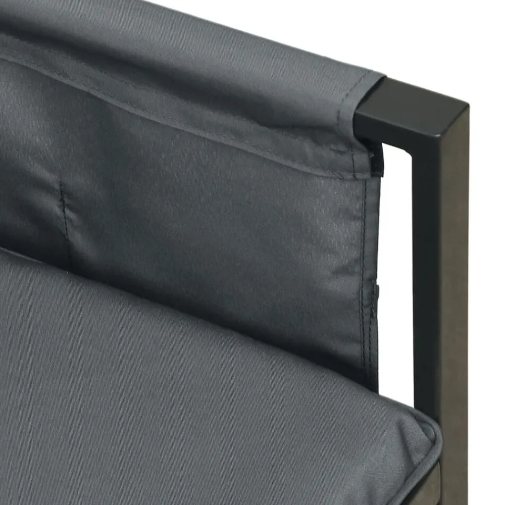 vidaXL Muebles De Jardín-Juego de comedor de jardín 2 piezas acero gris antracita