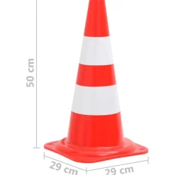 vidaXL Juego de conos con cadena 10 m rojo y blanco Best