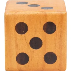 vidaXL Juegos-Juego de dados de patio gigantes 6 piezas madera maciza de pino