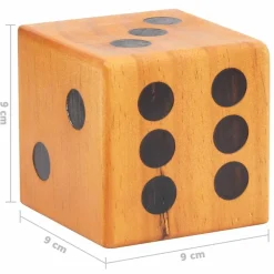 vidaXL Juegos-Juego de dados de patio gigantes 6 piezas madera maciza de pino