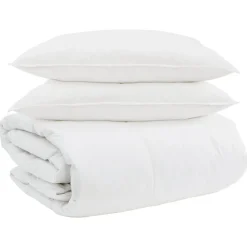 vidaXL Ropa De Casa-Juego de Edredón con almohada 3 pcs Pluma de pato