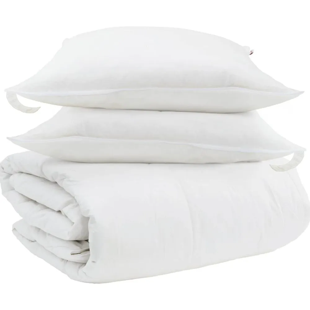 vidaXL Juego de Edredón con almohada 3 pcs Pluma de pato New